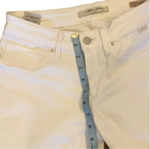 26” waist Mavi Adrianna stretch white ankle mid  rise super skinny jeans. - Picture 4 of 9
